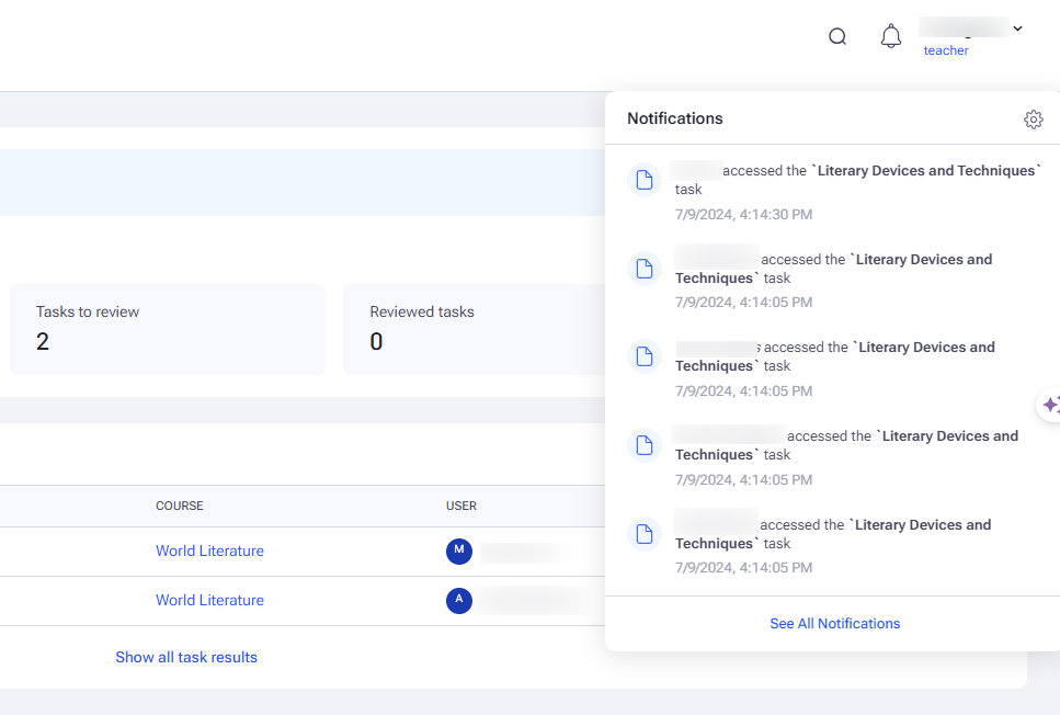 Navigating the EduLegit Student Account - Viewing Notification Details